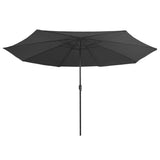 Garden Parasol with Metal Pole 390 cm Anthracite 47380