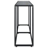 Console Table Black Tempered glass 160x35x75.5cm Simple 331679