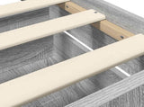 Bed Frame with Storage Grey Sonoma 80 x 200 cm Engineered Wood 3429513