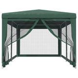 Party Tent with 6 Mesh Sidewalls Green 3x6 m HDPE 319238