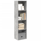 ZNTS Bookcase Concrete Grey 40x30x152 cm Engineered Wood 857879