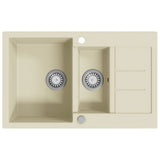 144858 Granite Kitchen Sink Double Basins Beige