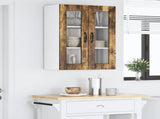 Wall Glass Cabinet LUCCA Smoked Oak 60 x 31 x 80 cm 885090