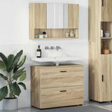 Bathroom Furniture Set with Drawer with Shelf 2 pcs Sonoma Oak 3393015