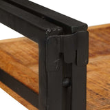 Bedside Table Brown and Black 38 x 33 x 58 cm Solid Mango Wood 4016730