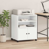 Printer Stand with Wheels White 60x48x74 cm 840632