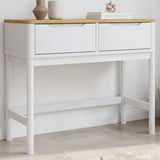 Console Table FLORO White 89.5x36.5x73 cm Solid Wood Pine 374021