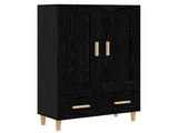 Highboard Black Oak 70 x 31 x 115 cm Engineered Wood 8009851