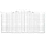 Arched Gabion Baskets 2 pcs 400x30x180/200 cm Galvanised Iron 3146918