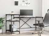 Desk Black Oak 135 x 50 x 90 cm Engineered Wood 881284