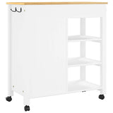 Kitchen Trolley MONZA 84x40x88.5 cm Solid Wood Pine 376114