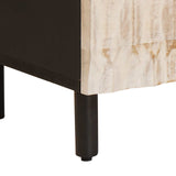 TV Cabinet White Wash Finish 70 x 33 x 46 cm Solid Mango Wood 4017865
