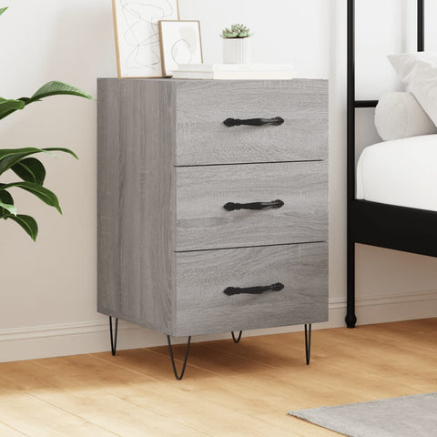 ZNTS Bedside Cabinet Grey Sonoma 40x40x66 cm Engineered Wood 827658