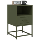 Bedside Cabinets 2 pcs Olive Green 36x39x60.5 cm Steel 846563
