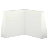 Retaining Wall 2 pcs 50 x 50 x 40 cm Steel White 8015174