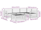 Outdoor Sofa Set 5 pcs Natural 3374769