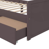 Bed Frame without Mattress Dark Brown Solid Wood Pine 90x200 cm 322162
