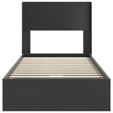 Bed Frame with Storage and Headboard Black 90 x 190 cm 3414420
