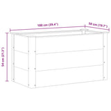 Garden Raised Bed WPC 100x50x54 cm Grey 43603