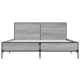 Bed Frame without Mattress Grey Sonoma 150x200 cm King Size 3280005
