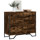 Chest of Drawers Smoked Oak 91x35.5x74.5 cm Engineered wood 3295304