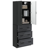 Cabinet Set 2 pcs Black 66 x 34.5 x 87 cm Engineered Wood 3416962