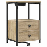 Bedside Cabinet with Drawer 2 pcs Sonoma Oak 40 x 31 x 60 cm 859443