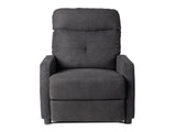 Fabric With 6-Point Massage Heating Function Electric Recliner Black 47732018