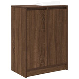 Shoe Cabinet Brown Oak 57x34x76 cm Engineered Wood 861874