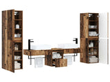 Bathroom Furniture Set 5 pcs Old Wood 33 x 34.5 x 160 cm 3406021