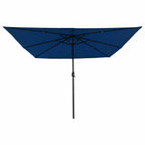 Garden Parasol 295 x 295 x 245 cm Polyester and Steel Azurblau 42003667