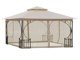 3 x 3 Garden Gazebo Patio Party Tent Shelter Outdoor Canopy Double Tier Sun Shade Metal Frame T3398P315401
