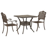 Garden Table Set 3 pcs Bronze Cast Aluminium 3334740