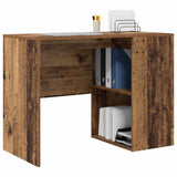 Desk with Shelf Old Wood 102 x 50 x 75 cm Engineered Wood 869544