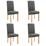 Dining Chairs 4 pcs Gray Fabric 249270