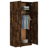 Wardrobe Smoked Oak 90x50x200 cm Engineered Wood 815354