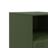 ZNTS Bedside Cabinets 2 pcs Olive Green 34.5x39x44 cm Steel 841760