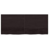 Bathroom Countertop Dark Brown 140x60x cm Treated Solid Wood 3156247