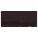 Bathroom Countertop Dark Brown 140x60x cm Treated Solid Wood 3156247