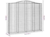 Arched Gabion Basket 200x30x220/240 cm Galvanised Iron 153391