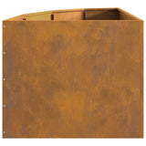 Corner Planter Rusty 60 x 60 x 50 cm Weathering steel 883667