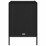 Garden Storage Cabinet Black 55x59x80 cm Poly Rattan 365551
