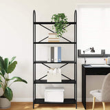 Bookshelf Black Oak 80 x 30 x 183 cm Engineered wood 879887