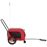 Pet Bike Trailer Red and Black Oxford Fabric and Iron 94013