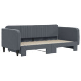 Daybed with Trundle without Mattress Dark Grey 90x190 cm Single 3197154