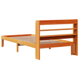 Bed Frame without Mattress Wax Brown 100x200 cm Solid Wood Pine 3306804