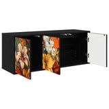 Wall-mounted TV Cabinet GENNEP 102 x 33 x 40 cm Black Oak 8007162