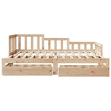 Daybed with Trundle and Drawers without Mattress 90x190 cm Single 3302223