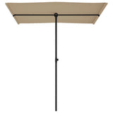 Garden Parasol with Aluminium Pole 180x110 cm Taupe 47331