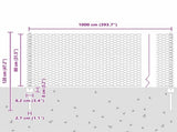 Welded Wire Fence 10 x 0.8 m PVC-Coated Steel Green 3336678